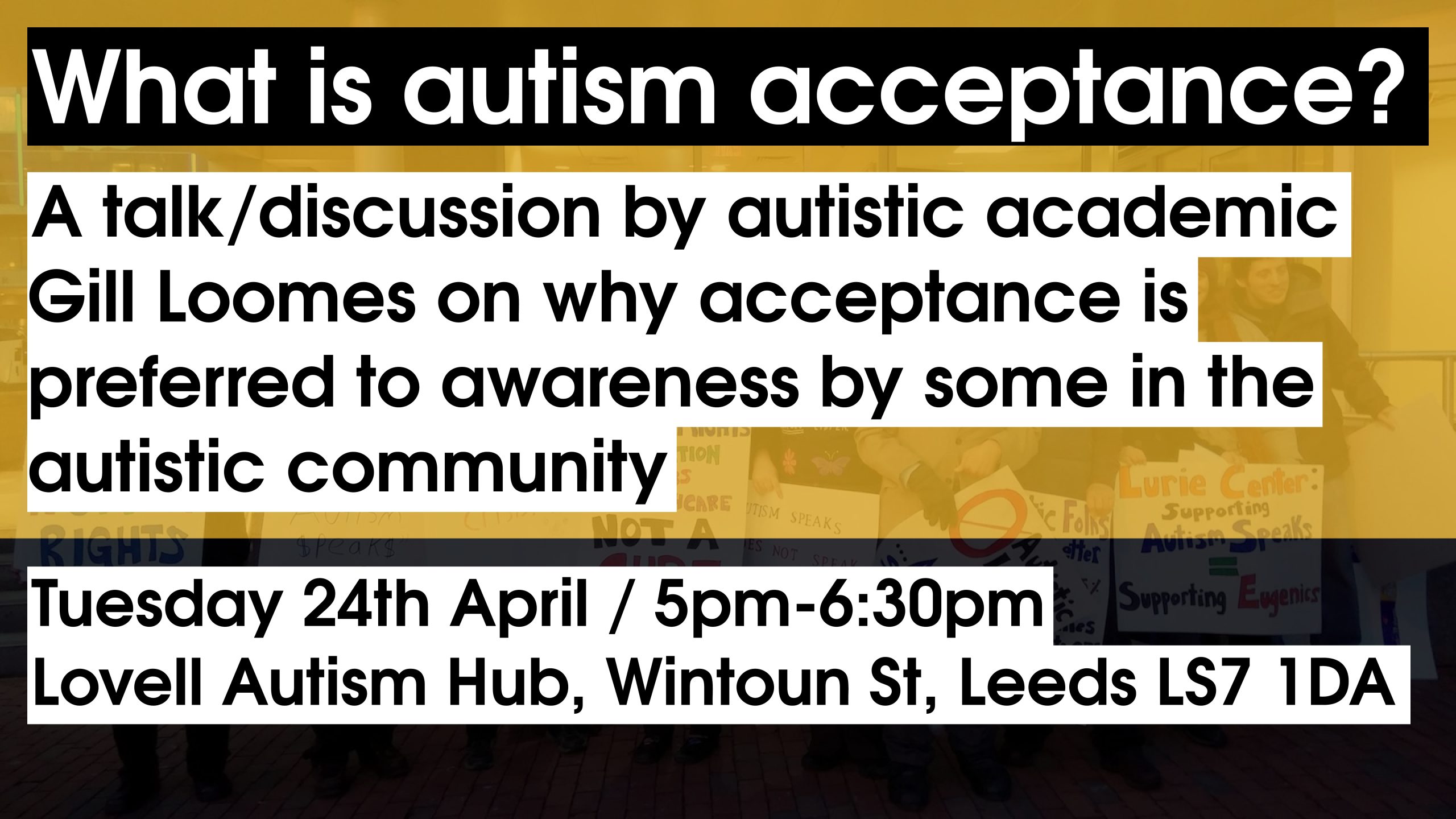 What is autism acceptance? - Intro slide